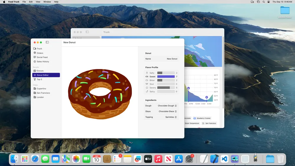 Recreated application